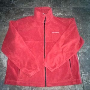 Columbia Fleece Red Zio Up Jacket Mens XXL